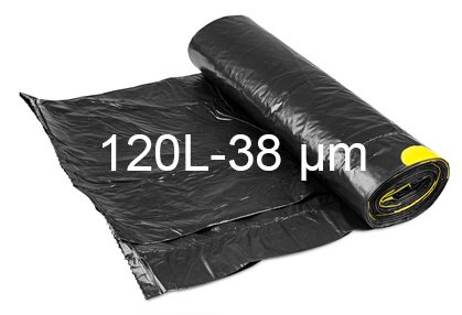 Abfallsack schwarz 120 L - Paketinhalt 25 Rollen