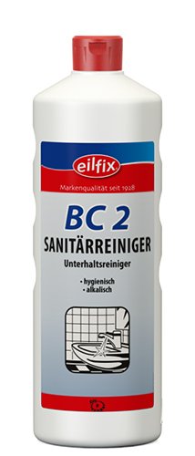 BC 2 SANITÄRREINIGER - Alkalischer Sanitärreiniger 1L - 12 Rundflaschen