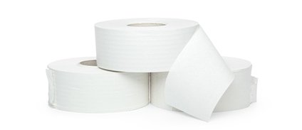 Jumbo Toilettenpapierrolle weiß - 300m - 6 Rollen